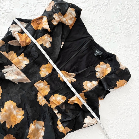 NWOT Lulus No Introductions Needed Black Burnout Floral Tiered Maxi Dress Large - Picture 5 of 6